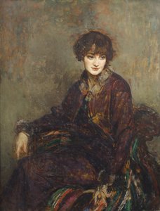 Porträtt av Daisy Fellowes, född Marguerite Decazes de Glücksbierg 1890-1962 av Jaques Èmile Blanche