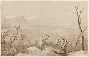 En utsikt från Bald Mountain, Orange County, N. Y., 1843. av Jasper Francis Cropsey