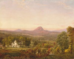 Höstlandskap, Sugar Loaf Mountain, Orange County, New York, ca. 1870-75. av Jasper Francis Cropsey