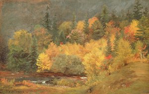 Hösten vid bäcken, 1855 av Jasper Francis Cropsey