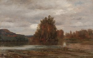 Grå dagen på Esopus, 1882. av Jasper Francis Cropsey