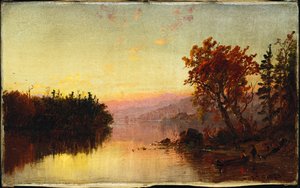 Greenwood Lake vid Twilight, 1873 av Jasper Francis Cropsey