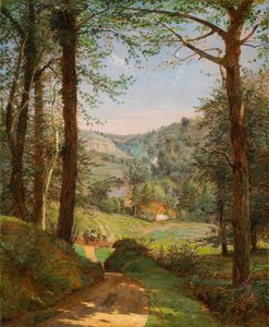 Luccombe Chine, Isle of Wight 1861 (olja på duk)