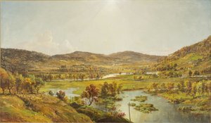 Sidneys slätter med Susquehanna- och Unadilla-flodernas sammanflöde av Jasper Francis Cropsey