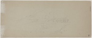 Utsikt över ett berg [verso] av Jasper Francis Cropsey