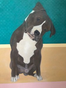 Dear Dog - Detalj (målning) av Jasper Galloway