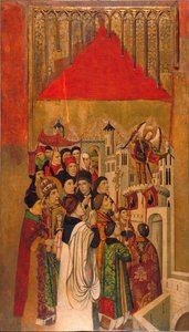 Uppenbarelse av Saint Michael på Chateau Saint Ange av Jaume Huguet
