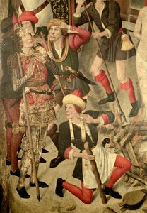 St. Vincents martyrskap, detalj av Dacian och bödlarna