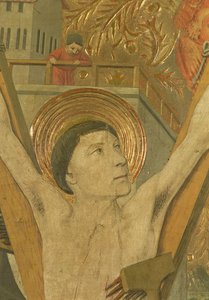 St. Vincents martyrskap, detalj av Vincent på korset