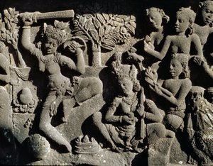 Relief från det hinduiska templet