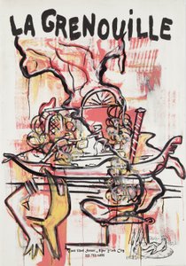Anti-Social Pasta, 2012 (blandteknik på akvarellpapper monterat på panel med recept på baksidan) av Jay Batlle