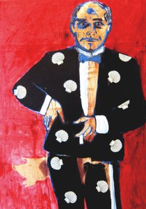 Provence, 2008 (blandteknik på akvarellpapper monterat på pannå med recept på baksidan)