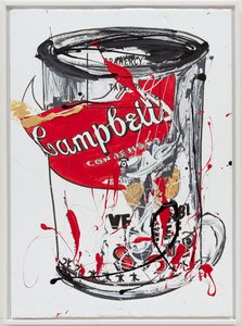 Soup Can 3 NewYorker, 2019 (husfärg och tusch på duk) av Jay Batlle