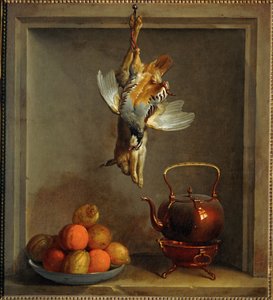 Naturdöd med frukt och vilt ... av Jean Baptiste (school of) Oudry