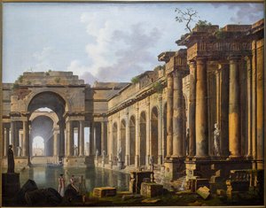 Ruinerna av ett antikt bad av Jean-Baptiste Berlot