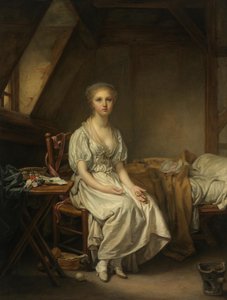Klockans klagan (Den vacklande dygden) av Jean-Baptiste Greuze