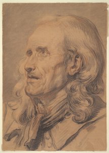 Huvud av en gammal man, studie till ”Ett äktenskapskontrakt” av Jean-Baptiste Greuze