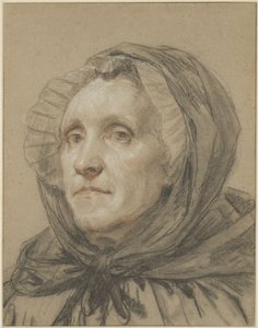 Porträtt av konstnärens mor av Jean-Baptiste Greuze