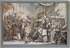 Presentation av det oäkta barnet av Jean-Baptiste Greuze