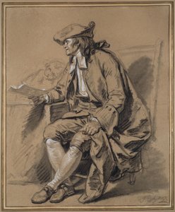 Notarien: En studie för "Äktenskapskontraktet" av Jean-Baptiste Greuze