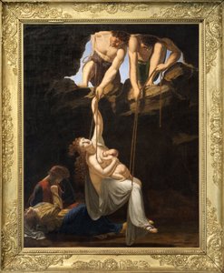 Människooffer i gallerna (olja på duk) av Jean Baptiste Isabey