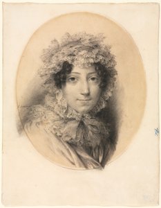 Porträtt av en dam av Jean-Baptiste Isabey