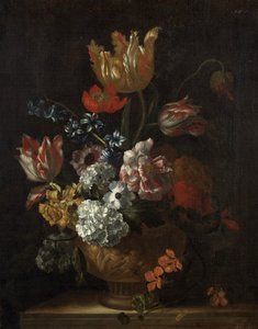 Blommabit (olja på duk) av Jean Baptiste Monnoyer
