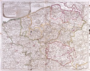 Frankrike (region: Nord-Pas-de-Calais), stora delar av Belgien (utom sydöstra Belgien), Nederländerna (Zeeland, Noord-Brabant)