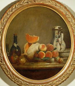 En melon (målning på duk) av Jean-Baptiste Simeon Chardin