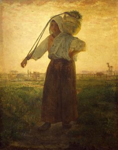 Norman mjölkpiga i Greville av Jean Francois Millet