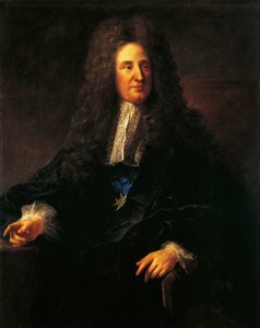 Porträtt av Jules Hardouin Mansart (1646-1708), fransk arkitekt, ledande gestalt inom fransk barockarkitektur, målning av Jean-Francois Millet (1814-1875) av Jean Francois Millet