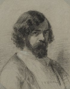 Porträtt av Narcissus Virgil Diaz de la Peña av Jean-Francois Millet