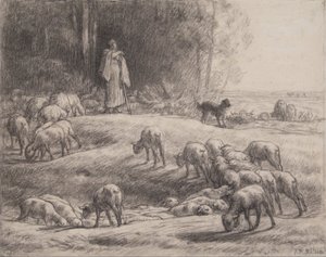 Herden av Jean-Francois Millet