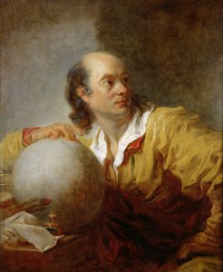 Joseph-Jerome Lefrancois Lalande (1732-1807) (olja på duk) av Jean Honore Fragonard
