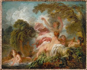 Les baigneuses. De badande... av Jean-Honore Fragonard