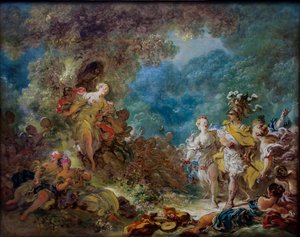 Rinaldo i Armidas trädgårdar av Jean-Honore Fragonard