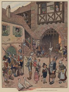 Riquewihrs borgare kallade till vapen (färg litho)