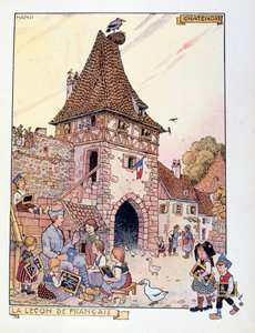 Alsace-regionens återkomst till Frankrike 1919 (illustration)