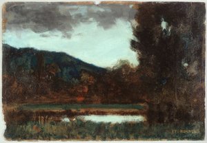 Landskap i Alsace, skymning, mellan 1879 och 1888 (olja)