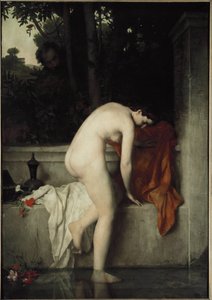 Den kyska Suzanne, även känd som Suzanne i badet - Målning av Jean Jacques Henner