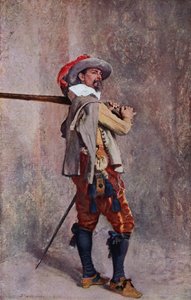 En musketör från Ludvig XIII av Frankrikes tid av Jean Louis Ernest (after) Meissonier