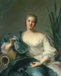 Porträtt av Madame Marie-Henriette Bertolo de Pleneuf. av Jean-Marc Nattier