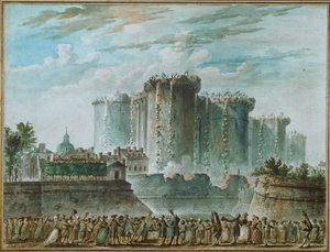 Der Abriss der Bastille von Jean-Pierre Houel