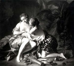 Jupiter och Callisto av Jean Simon Berthelemy