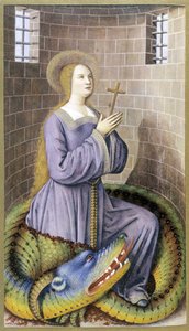 Saint Margaret, efter Jean Bourdichon, "Annas timmar av Bretagne"