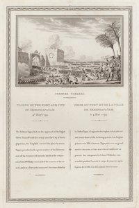 Erövring av fortet och staden Seringapatnam av det brittiska, fjärde Anglo-Mysore-kriget, Indien av Jean (after) Duplessi-Bertaux