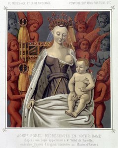 Agnes Sorel (1422-1450) (Lady of Beaute sur Marne) (Beaute-sur-Marne) representerad i Notre Dame