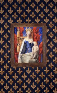 Den ammande jungfrun i hermelinrock avbildad som Agnes Sorel - (efter Jungfrun av Antwerpen, av Jean Fouquet, cirka 1452-1455)
