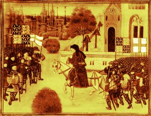 John Balls predikan till bönderna, illumination till Jean Froissarts krönikor (1300-talet).