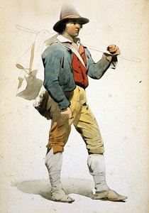 Roman Boy (akvarell på papper)